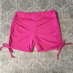 LA Image Stretch Yoga Shorts WOMENS SIZE M Hot Pink Athletic Dance Performance